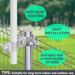 Eightwood T-Shape Double Hole Antenna Mast Clamp Pole Mounting Bracket Hardware Kit for Outdoor WiFi Antenna Holder Marine GPS Antenna