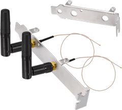 Eightwood Mini PCIe Card Antenna 2.4GHz 5GHz WiFi Antenna + U.FL IPX to RP-SMA Cable 8in + Computer Slot Bracket (6-Pack) for Mini PCI-E WiFi Network Card PC Desktop Computer