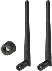 Eightwood 2.4GHz WiFi Antenna 5dBi RP-SMA Antenna 2pcs for WiFi Router PCI PCIe Network Card Wireless Range Extender