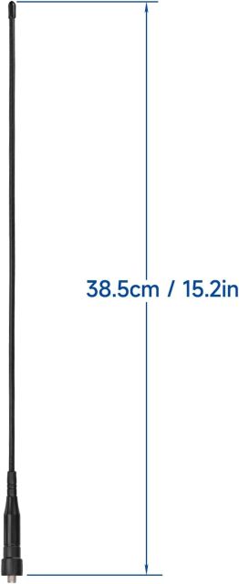 Eightwood VHF UHF 144/430Mhz Dual Band Whip Antenna SMA Female Soft Walkie Talkie Antennae 15in 2-Pack for Baofeng  Ham Two Way Radio UV-5R UV-82 BF-F8HP