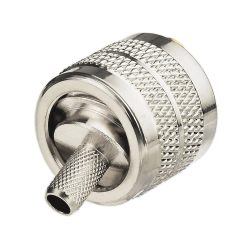Eightwood 5pcs PL259 PL-259 UHF Male Crimp Coax Connectors RF Adapter for RG58 LMR195 Low Loss Coaxial Cable