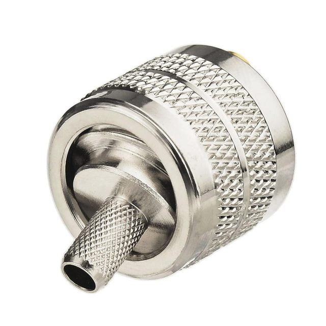 Eightwood 5pcs PL259 PL-259 UHF Male Crimp Coax Connectors RF Adapter for RG58 LMR195 Low Loss Coaxial Cable