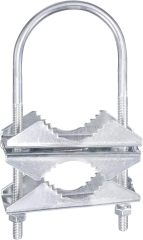 Eightwood Double Antenna Mast Clamp V Jaw Bracket with U Bolts, Mast to Mast Mounting Hardware Kit (3 Sets) for Outdoor TV Antenna, CB Ham Antenna, Yagi WiFi Antenna