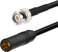 Eightwood BNC Male to DIN AM/FM Female Adapter Extension Cable Coax RG58 12 inches for Car Radio Antenna Scanner
