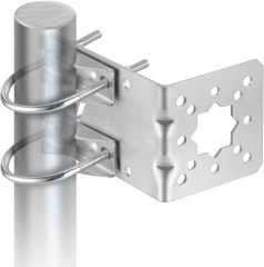 Eightwood Antenna Mast Pole Mount Bracket V Jaw Block with Double U-Bolts Clamp, Outdoor Antenna Pole Holder, Adjustable Angle Bracket Kit
