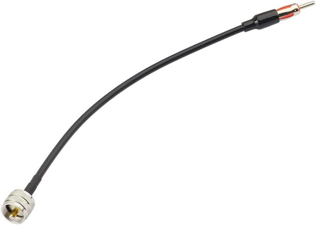 Eightwood PL259 UHF Male to DIN AM/FM Male Plug Extension Lead 12 inches Coax RG58 for Radio Antenna Receiver