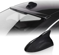 Eightwood Shark Fin Antenna Cover, Car AM/FM Radio Antenna Topper, Universal Roof Mount Antennae with Adhesive Tape for Car Truck SUV, Black