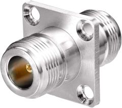 Eightwood 2pcs N Female to Female 4 Hole Flange Panel Mount Adapter for Ham Radio WiFi Antenna Cable