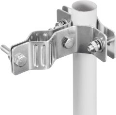 Eightwood T-Shape Double Hole Antenna Mast Clamp Pole Mounting Bracket Hardware Kit for Outdoor WiFi Antenna Holder Marine GPS Antenna