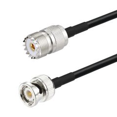 Eightwood SO239 Female to BNC Male Antenna Extension Cable RG58 16.4 Feet for CB Amateur Two-Way Ham Radio Antenna Analyzer Radio Scanner SWR Meter