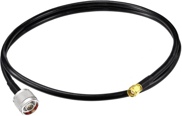 Eightwood N Male to RP-SMA Male KSR240 Low Loss Cable 3 feet for Outdoor Yagi WiFi Antenna WiFi Router Helium Hotspot Miner LoraWan Antenna