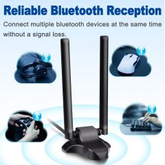 Eightwood PC WiFi Antenna Dual Band 2.4GHz 5GHz RP-SMA WiFi Antennae with 6.5 Feet Extension Cable for PC Desktop Computer PCI PCIe WiFi Bluetooth Card Wireless WiFi Router