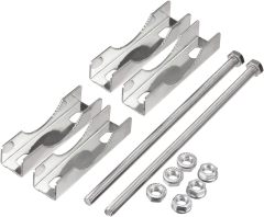 Eightwood Double Antenna Mast Clamp Kit V Jaw Block Mast to Mast Clamp Mounting Bracket Holder for TV CB Ham Antenna Flag Post