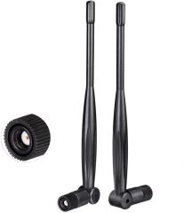 Eightwood 2.4GHz 5GHz 5.8GHz Dual Band WiFi Antenna 5dBi RP-SMA Antenna (2-Pack) for PC Desktop, WiFi Router, PCIe Network Card, USB Adapter, Wireless Range Extender, IP Camera