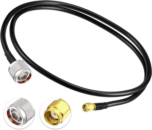 Eightwood N Male to RP-SMA Male KSR240 Low Loss Cable 3 feet for Outdoor Yagi WiFi Antenna WiFi Router Helium Hotspot Miner LoraWan Antenna