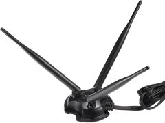 Eightwood 2.4GHz 5GHz Dual Band WiFi Antenna, Triple RP-SMA Antenna Magnetic Base for PC Desktop Computer, PCIe WiFi Card, WiFi Wireless Router, Mobile Hotspot, External WiFi USB Adapter