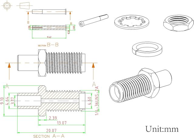 Eightwood 10pcs SMA Female Bulkhead Crimp Connector for RG58 RG142 LMR195 Cable