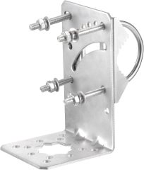 Eightwood Antenna Mast Pole Mount Bracket V Jaw Block with Double U-Bolts Clamp, Outdoor Antenna Pole Holder, Adjustable Angle Bracket Kit