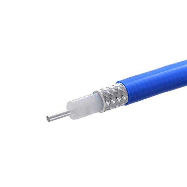 Eightwood RG402 .141'' Semi-Flexible RF Coax Cable with Blue FEP Jacket 10 feet