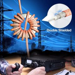 Eightwood RG400 M17/128 RF Coaxial Cable Double Copper Braid Shielded Coax 20 feet