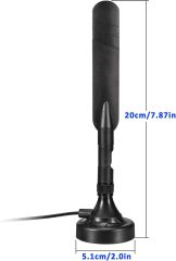 Eightwood 4G LTE Antenna Magnetic Base MIMO SMA Male Antenna for 4G LTE Router Hotspot Modem Industrial Cellular IoT Gateway Security Camera