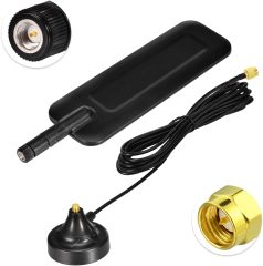 Eightwood 4G LTE Dipole Antenna SMA Male Antenna Magnetic Base Compatible with 4G LTE Router Hotspot Modem Industrial Cellular IoT Gateway Trail Camera