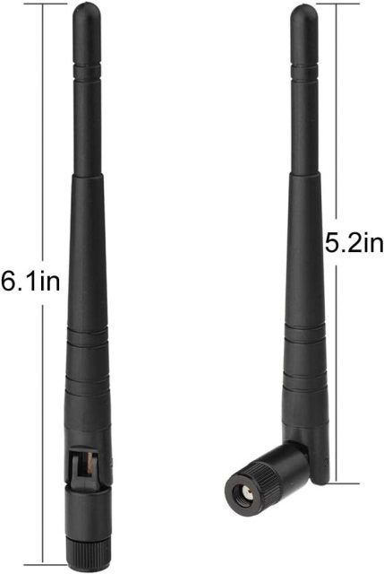 Eightwood 2.4GHz WiFi Antenna 5dBi RP-SMA Antenna 2pcs for WiFi Router PCI PCIe Network Card Wireless Range Extender