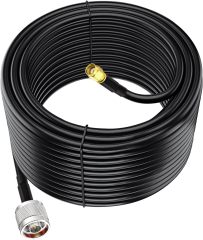 Eightwood WiFi Antenna Extension Cable 20ft N Male to RP-SMA Male KSR240 Low Loss Cable for Outdoor Yagi WiFi Antenna,WiFi Router,Helium Hotspot Miner, Lora Antenna, Lightning Arrester