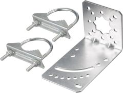 Eightwood Antenna Mast Pole Mount Bracket V Jaw Block with Double U-Bolts Clamp, Outdoor Antenna Pole Holder, Adjustable Angle Bracket Kit