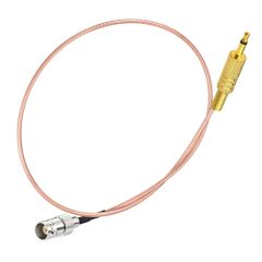 Eightwood BNC Female to 3.5mm 1/8” Mono TS Male Plug Stereo Adapter Coaxial Power Audio Cable 1.6 Feet for Shortwave Radio