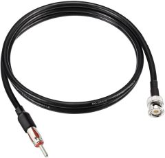 Eightwood BNC Male to DIN AM/FM Male Plug Extension Cable 3 Feet Coax RG58 for Car Radio Antenna Scanner