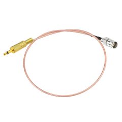 Eightwood BNC Female to 3.5mm 1/8” Mono TS Male Plug Stereo Adapter Coaxial Power Audio Cable 1.6 Feet for Shortwave Radio
