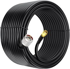 Eightwood WiFi Antenna Extension Cable 20ft N Male to RP-SMA Male KSR240 Low Loss Cable for Outdoor Yagi WiFi Antenna,WiFi Router,Helium Hotspot Miner, Lora Antenna, Lightning Arrester
