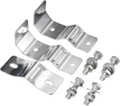 Eightwood T-Shape Double Hole Antenna Mast Clamp Pole Mounting Bracket Hardware Kit for Outdoor WiFi Antenna Holder Marine GPS Antenna