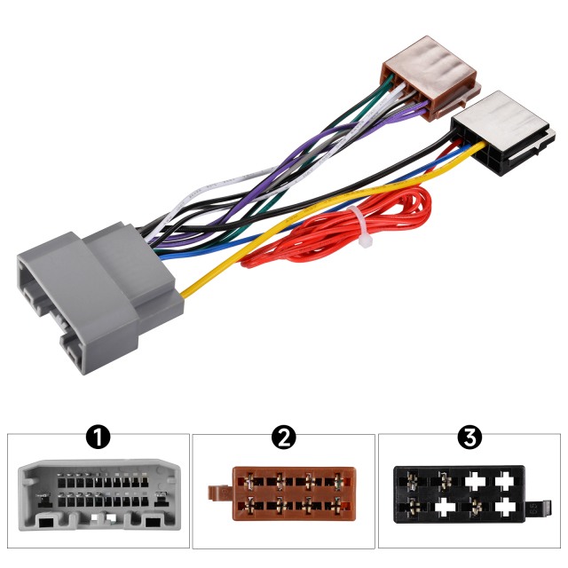 22 Pin No Cutting Wire Harness Power Speaker Connector for 02-08 Select Chrysler Dodge Jeep for Aftermarket Stereo Installation with ISO Adapter