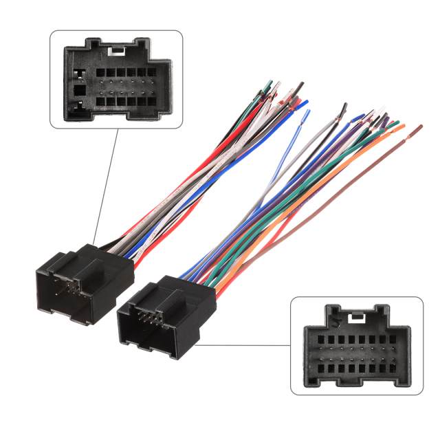 16+14 Pin Wire Harness Power Speaker Connector for Select 06-14 Buick Cadillac Chevrolet GMC Pontiac Saturn for Stereo Installation Downgrade or Upgrade Available
