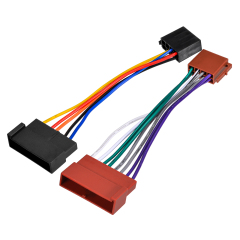 8+8 Pin No Cutting Wire Harness Power Speaker Connector for Select 85-04 Ford Lincoln Mazda Mercury Nissan for Aftermarket Stereo Installation with ISO Adapter Wires