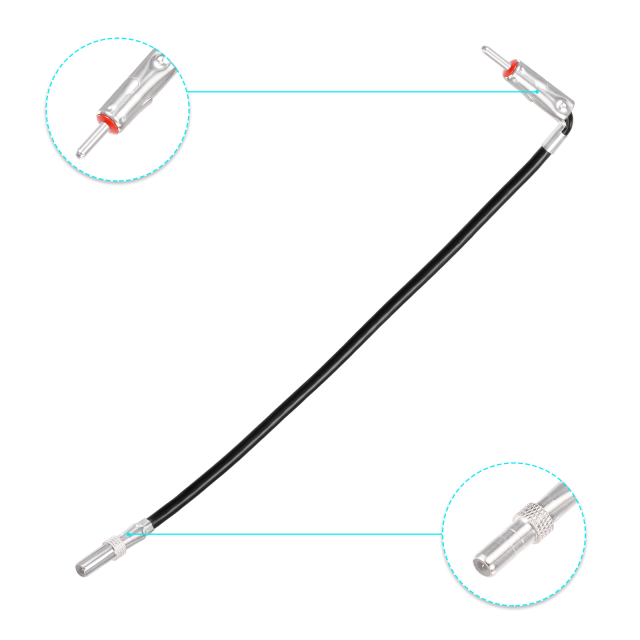 Car Antenna Cable Adapter Connector for Chrysler Dodge Jeep Ford GM 2002-Up - Motorola Plug to Snap-lock Female Antenna Jack