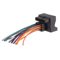 16Pin No Cutting Wire Harness Power Speaker Connector for Select 02-18 Audi BMW Mercedes-Benz Mini Cooper Pontiac G8 Porsche 911 Saturn Astra Volkswagen Cabrio Touareg with Color Coded Wires