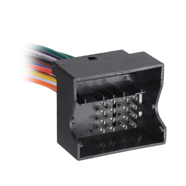 16Pin No Cutting Wire Harness Power Speaker Connector for Select 02-18 Audi BMW Mercedes-Benz Mini Cooper Pontiac G8 Porsche 911 Saturn Astra Volkswagen Cabrio Touareg with Color Coded Wires