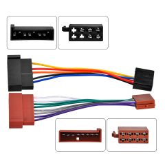 8+8 Pin No Cutting Wire Harness Power Speaker Connector for Select 85-04 Ford Lincoln Mazda Mercury Nissan for Aftermarket Stereo Installation with ISO Adapter Wires