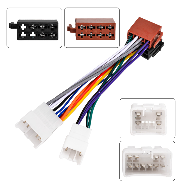 10+6 Pin No Cutting Wire Harness Power Speaker Connector for Select 84-20 Toyota Lexus Scion Subaru Geo Pontiac for Aftermarket Stereo Installation with ISO Adapter Wires