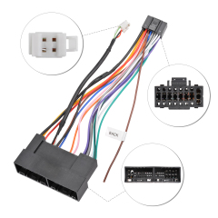 24+18 Pin No Cutting Wire Harness Power Speaker Connector & USB Cable for Select 10-18 Hyundai Kia Vehicles for Aftermarket Stereo Installation with Android Adapter