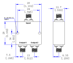 1~750MHz SMA Female 2 Way Power Divider 50 Ohm Wide-Band Signal Splitter