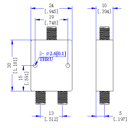 10000~20000MHz SMA Female 2 Way Power Divider 50 Ohm Wide-Band Signal Splitte