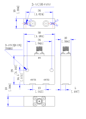 10000~22300MHz SMA Female SMP  Male 2 Way Power Divider 50 Ohm Wide-Band Signal Splitte