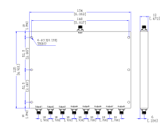 200～250 MHz SMA Female 8  Way Power Divider 50 Ohm Wide-Band Signal Splitter