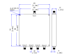340～2200 MHz SMA Female 4 Way Power Divider 50 Ohm Wide-Band Signal Splitter