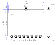 350～2000 MHz SMA Female 8 Way Power Divider 50 Ohm Wide-Band Signal Splitter