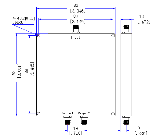 340～2200  MHz SMA Female 2 Way Power Divider 50 Ohm Wide-Band Signal Splitter